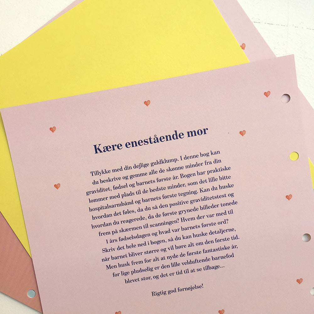 barnets bog sider til den enestående mor