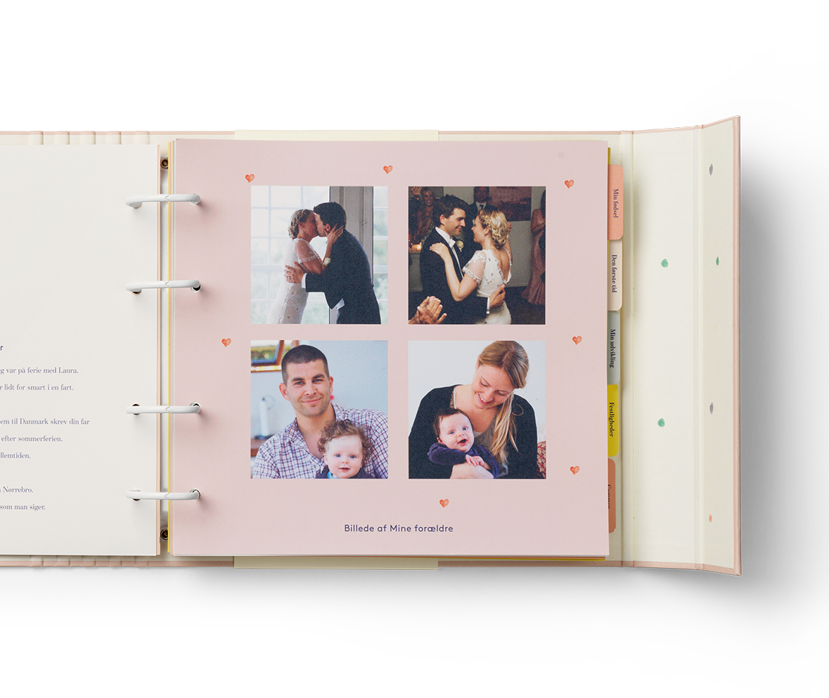 barnets bog printet med fotos