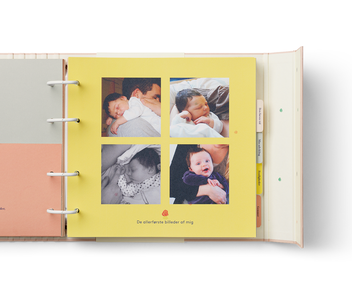 barnets bog printet med fotos