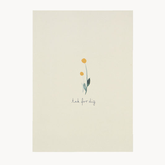 kort – tak for dig – blomster