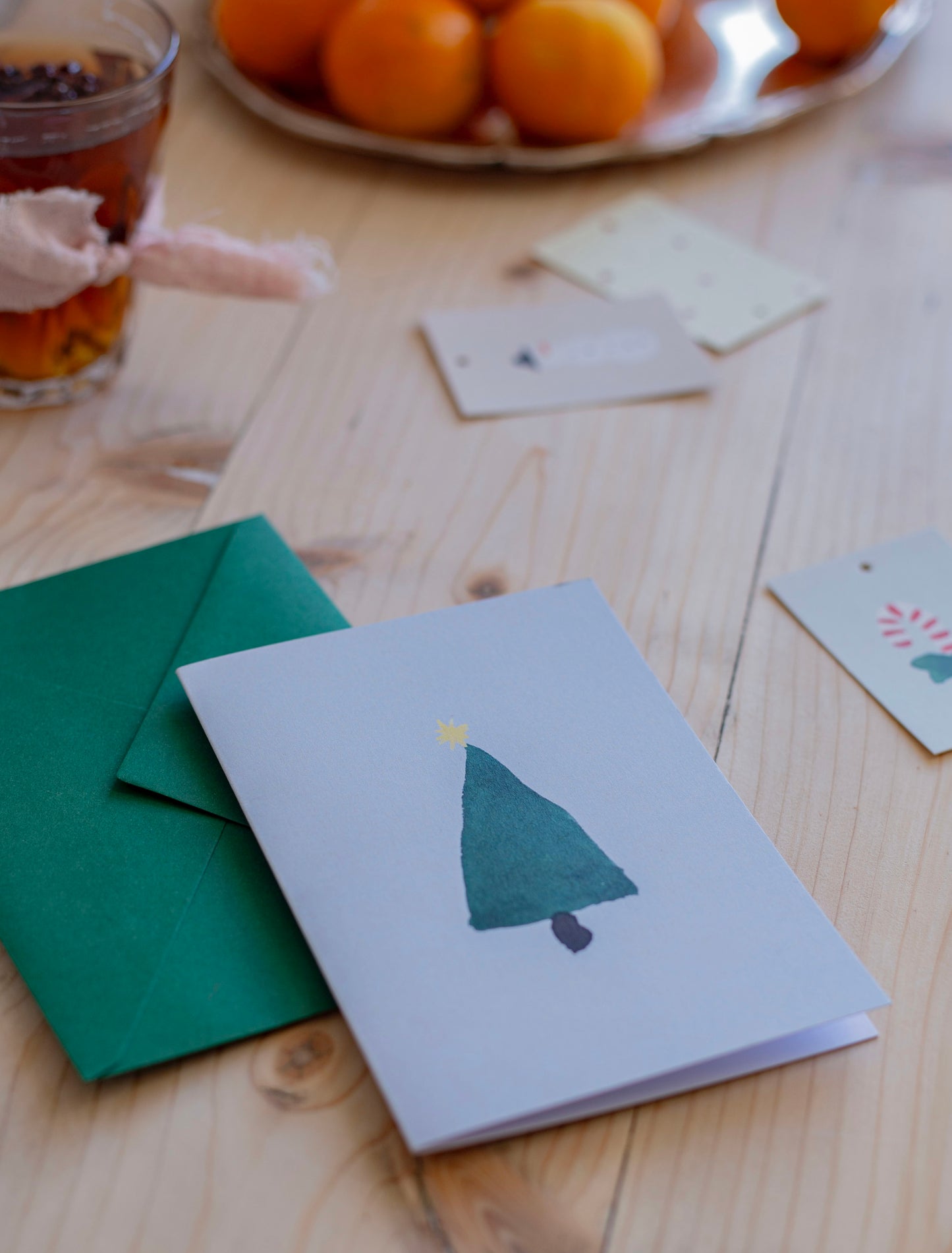 julekort – juletræ – A6