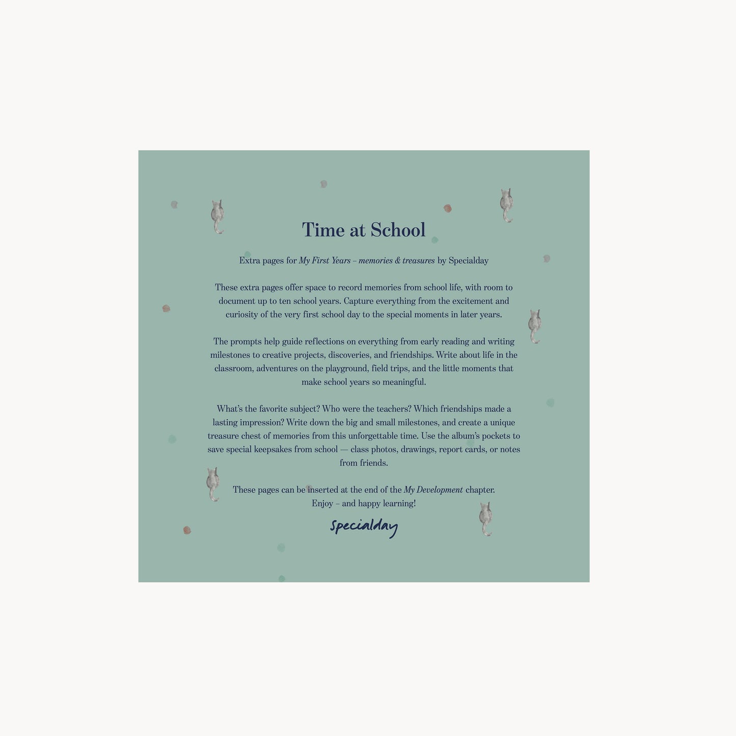 extra pages – time at school