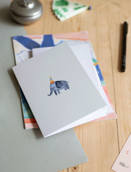 kort – festlig elefant